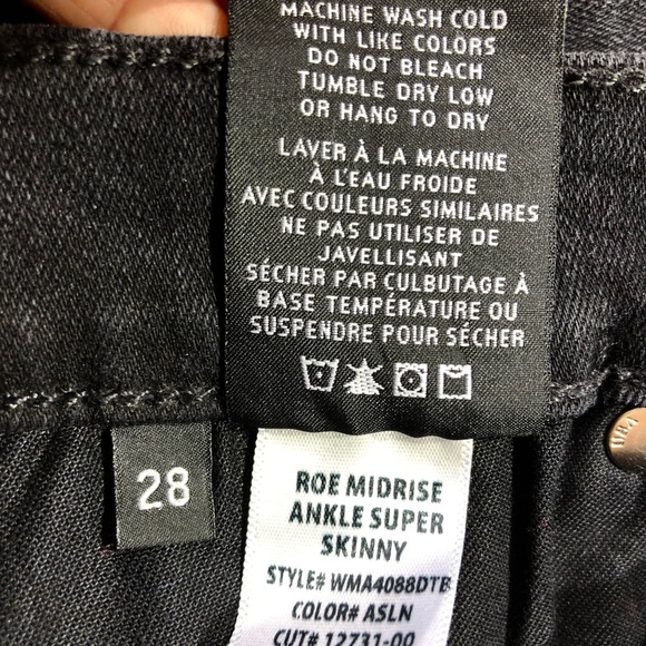 Hudson Roe Midrise Super Skinny Ankle Jeans - Picture 7 of 8